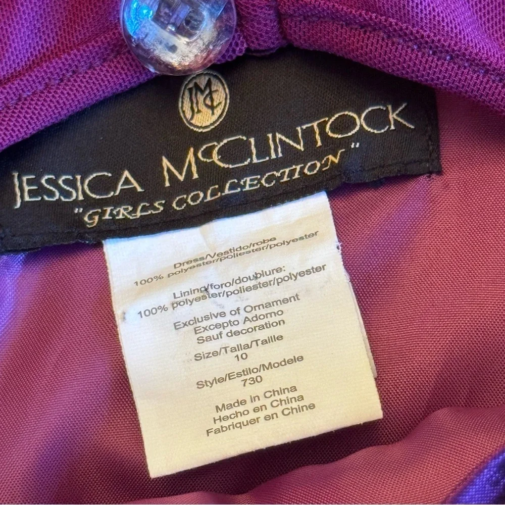 JESSICA McCLINTOCK “Girls Collection” Purple Formal Dress, girls’ size 10